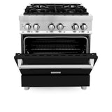 ZLINE 30" 4.0 cu. ft. Dual Fuel Range with Gas Stove and Electric Oven in Stainless Steel