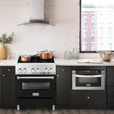 ZLINE 30" 4.0 cu. ft. Dual Fuel Range with Gas Stove and Electric Oven in Stainless Steel