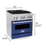 ZLINE 30" Dual Fuel Range with Gas Stove and Electric Oven (RA-BM-30)