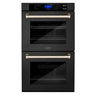 ZLINE 30" Autograph Edition Double Wall Oven with Self Clean and True Convection in Black Stainless Steel