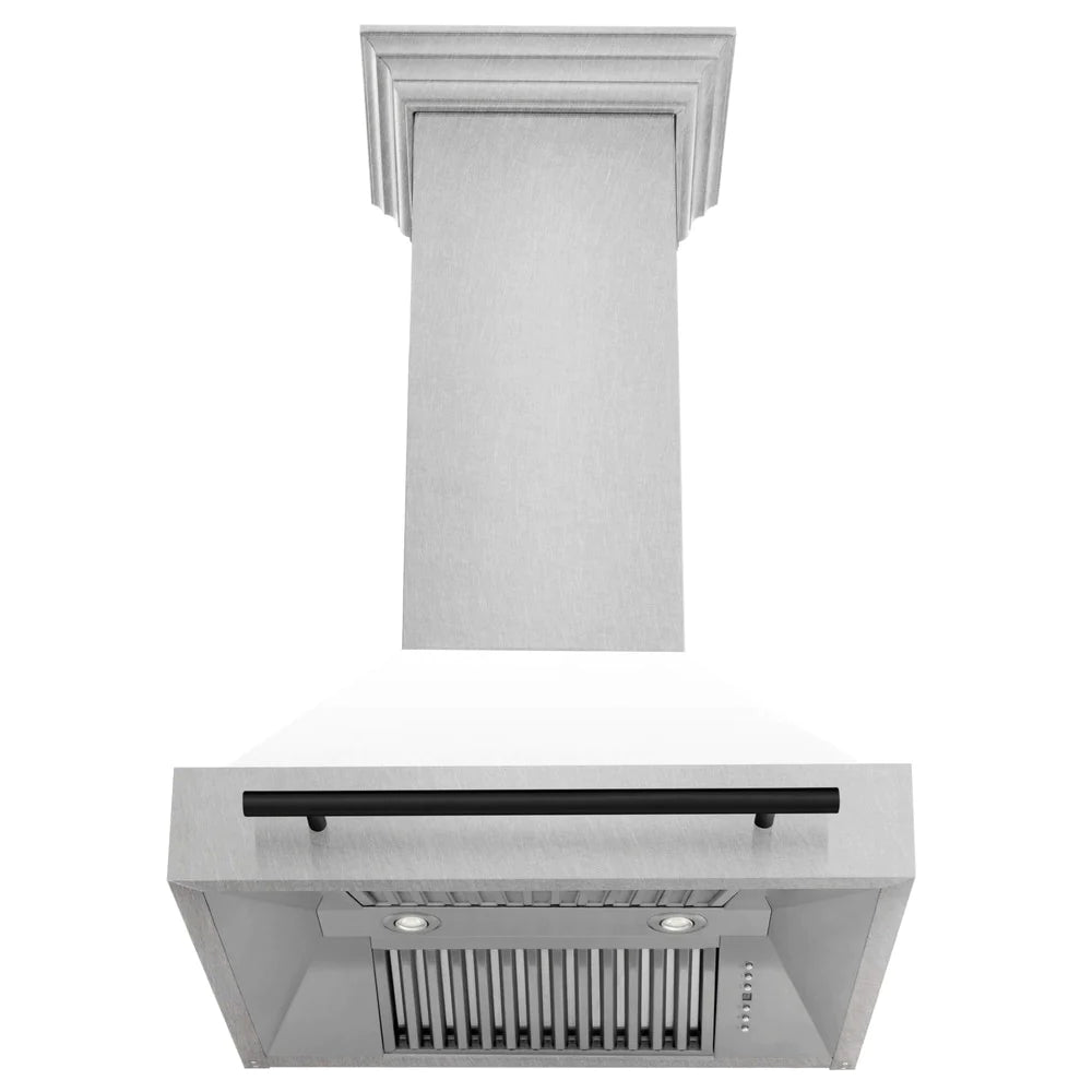 ZLINE 30" Autograph Edition Fingerprint Resistant Stainless Steel Range Hood with White Matte Shell and Handle