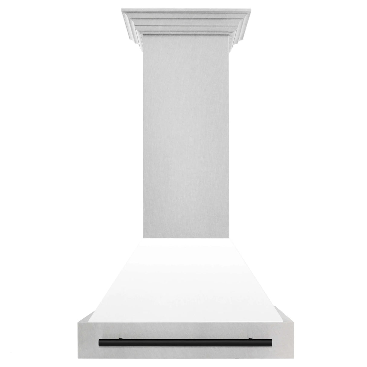 ZLINE 30" Autograph Edition Fingerprint Resistant Stainless Steel Range Hood with White Matte Shell and Handle