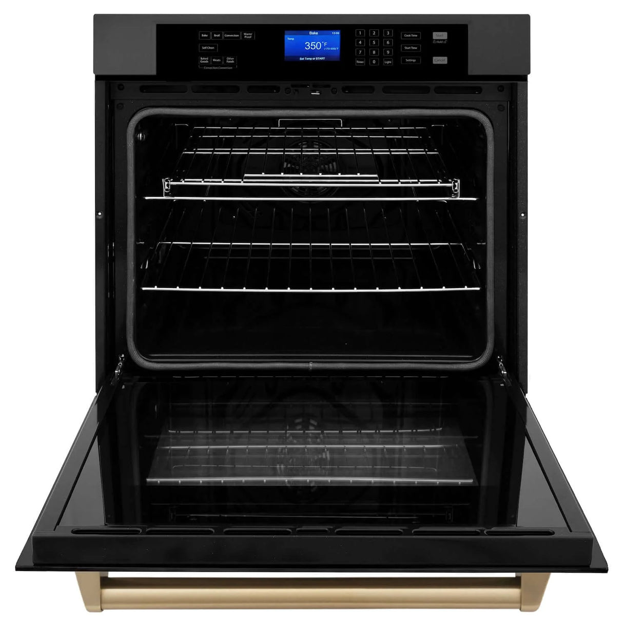 ZLINE 30" Autograph Edition Single Wall Oven with Self Clean and True Convection in Black Stainless Steel