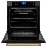 ZLINE 30" Autograph Edition Single Wall Oven with Self Clean and True Convection in Black Stainless Steel