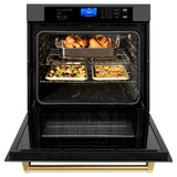 ZLINE 30" Autograph Edition Single Wall Oven with Self Clean and True Convection in Black Stainless Steel