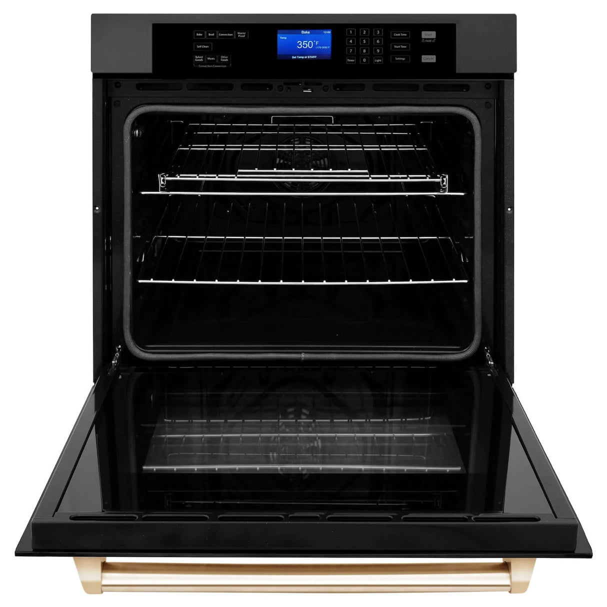 ZLINE 30" Autograph Edition Single Wall Oven with Self Clean and True Convection in Black Stainless Steel