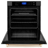 ZLINE 30" Autograph Edition Single Wall Oven with Self Clean and True Convection in Black Stainless Steel