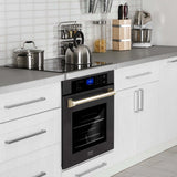 ZLINE 30" Autograph Edition Single Wall Oven with Self Clean and True Convection in Black Stainless Steel