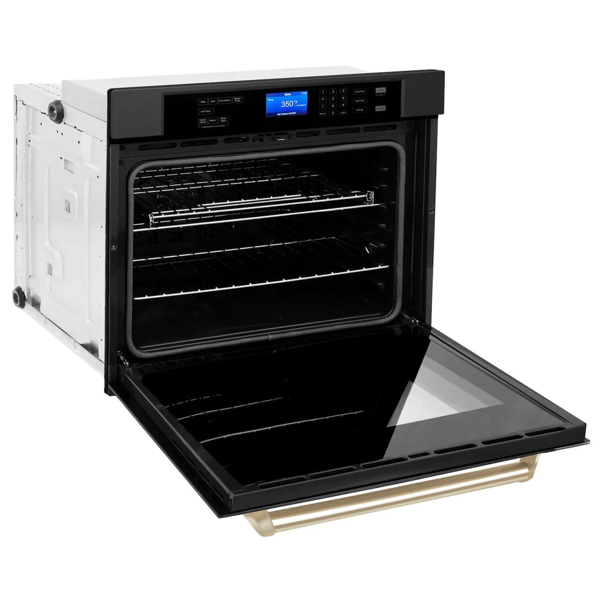 ZLINE 30" Autograph Edition Single Wall Oven with Self Clean and True Convection in Black Stainless Steel