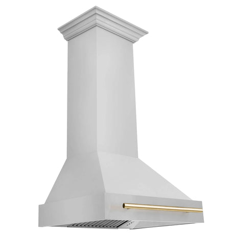 ZLINE 30" Autograph Edition Stainless Steel Range Hood with Stainless Steel Shell and Handle