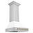 ZLINE 30" Autograph Edition Stainless Steel Range Hood with White Matte Shell and Handle