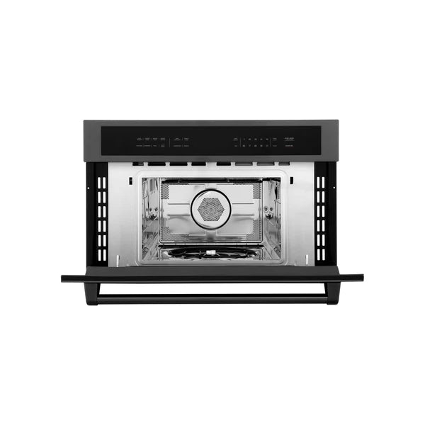 ZLINE 30” Built-in Convection Microwave Oven Black Stainless Steel