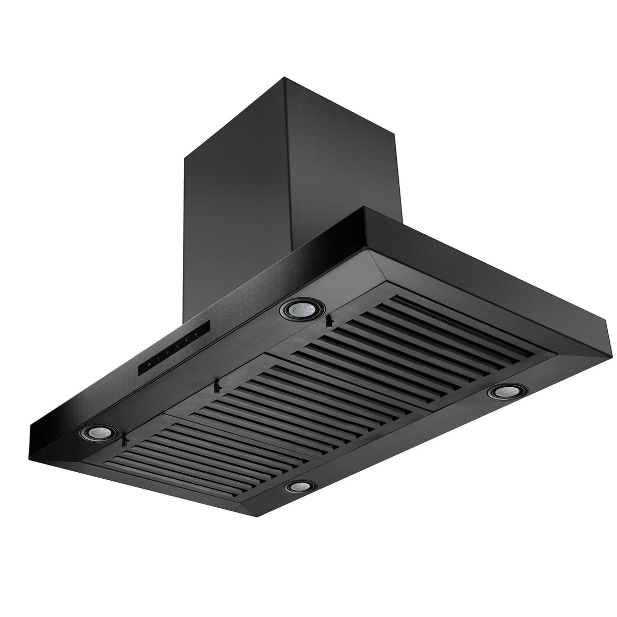 ZLINE 30" Convertible Island Mount Range Hood in Black Stainless Steel