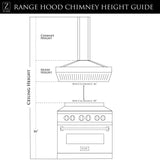 ZLINE 30" Convertible Vent Convertible Vent Wall Mount Range Hood in Stainless Steel & Glass