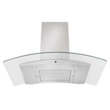 ZLINE 30" Convertible Vent Convertible Vent Wall Mount Range Hood in Stainless Steel & Glass