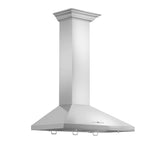 ZLINE 30" Convertible Vent Convertible Vent Wall Mount Range Hood in Stainless Steel with Crown Molding