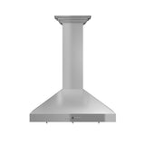 ZLINE 30" Convertible Vent Convertible Vent Wall Mount Range Hood in Stainless Steel with Crown Molding