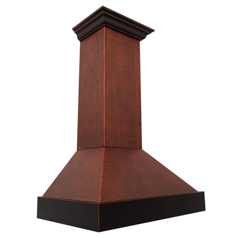 ZLINE 30" Designer Series Convertible Vent Wall Mount Range Hood in Hand Hammered Copper