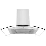 ZLINE 30" Convertible Vent Island Mount Range Hood in Stainless Steel & Glass