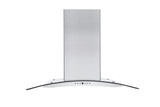 ZLINE 30" Convertible Vent Island Mount Range Hood in Stainless Steel & Glass