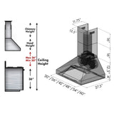 ZLINE 30" Convertible Vent Wall Mount Range Hood in Outdoor Approved Stainless Steel