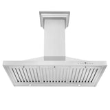 ZLINE 30" Convertible Vent Wall Mount Range Hood in Stainless Steel with Crown Molding
