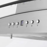 ZLINE 30" CrownSound™ Ducted Vent Island Mount Range Hood in Stainless Steel with Built-in Bluetooth Speakers