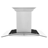 ZLINE 30" CrownSound™ Ducted Vent Island Mount Range Hood in Stainless Steel with Built-in Bluetooth Speakers