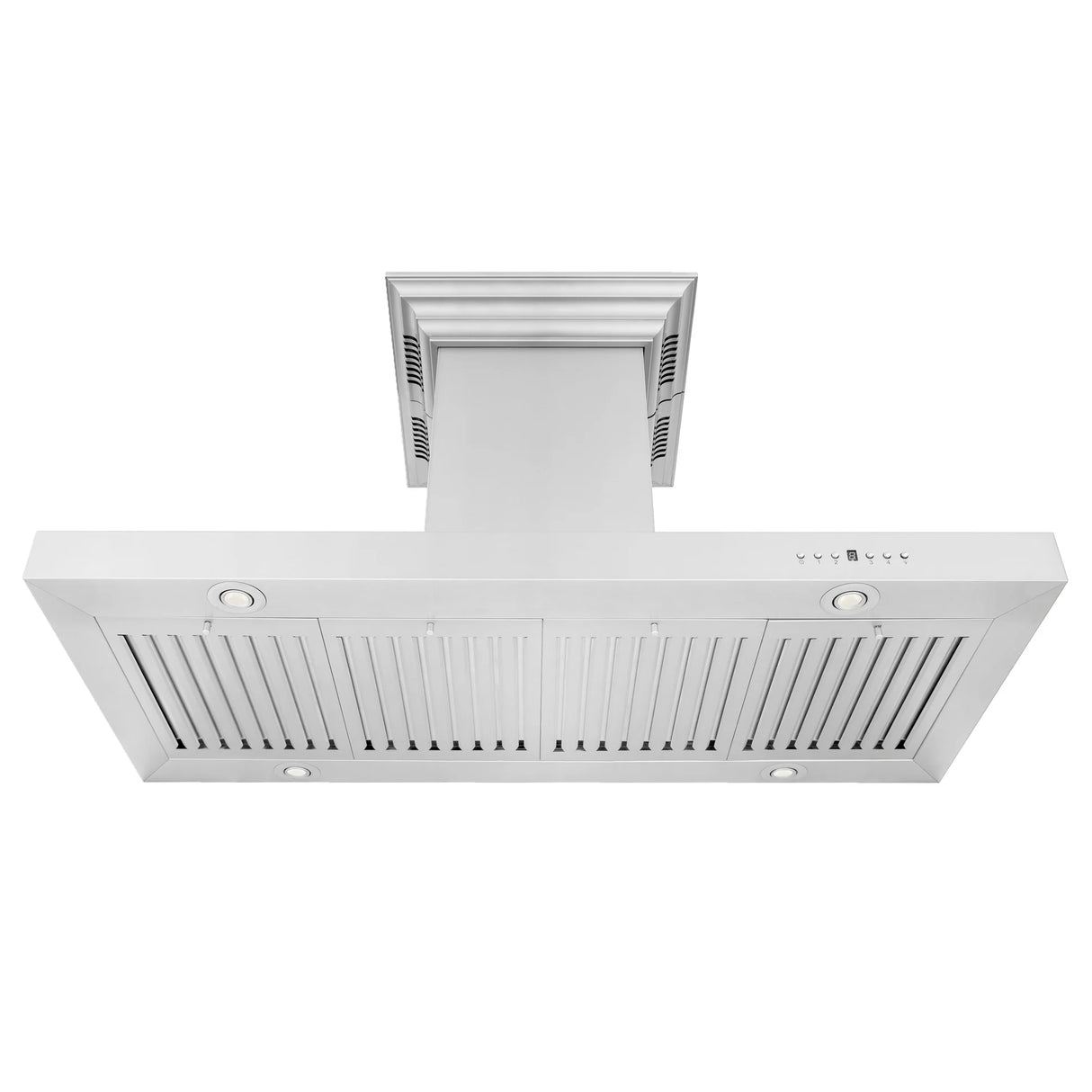 ZLINE 30" CrownSound™ Ducted Vent Island Mount Range Hood in Stainless Steel with Built-in Bluetooth Speakers