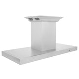 ZLINE 30" CrownSound™ Ducted Vent Island Mount Range Hood in Stainless Steel with Built-in Bluetooth Speakers