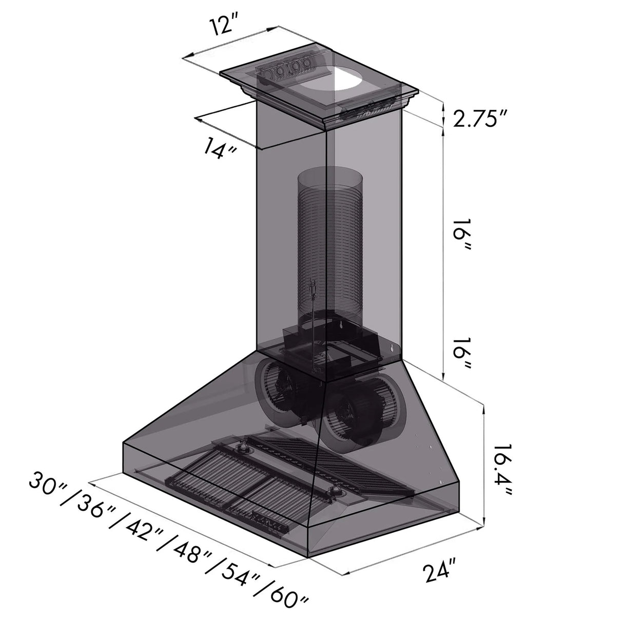 ZLINE 30" CrownSound™Ducted Vent Wall Mount Range Hood in Stainless Steel with Built-in Bluetooth Speakers