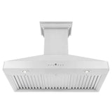 ZLINE 30" CrownSound™ Ducted Vent Wall Mount Range Hood in Stainless Steel with Built-in Bluetooth Speakers