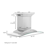 ZLINE 30" CrownSound™ Ducted Vent Wall Mount Range Hood in Stainless Steel with Built-in Bluetooth Speakers