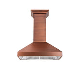 ZLINE 30" Designer Series Convertible Vent Wall Mount Range Hood in Copper