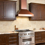 ZLINE 30" Designer Series Convertible Vent Wall Mount Range Hood in Copper