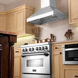 ZLINE 30" Ducted Wall Mount Range Hood with Dual Remote Blower in Stainless Steel