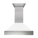 ZLINE 30" DuraSnow Stainless Steel Range Hood in White Matte (8654WM-30)