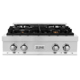 ZLINE 30" Porcelain Gas Stovetop with 4 Gas Brass Burners