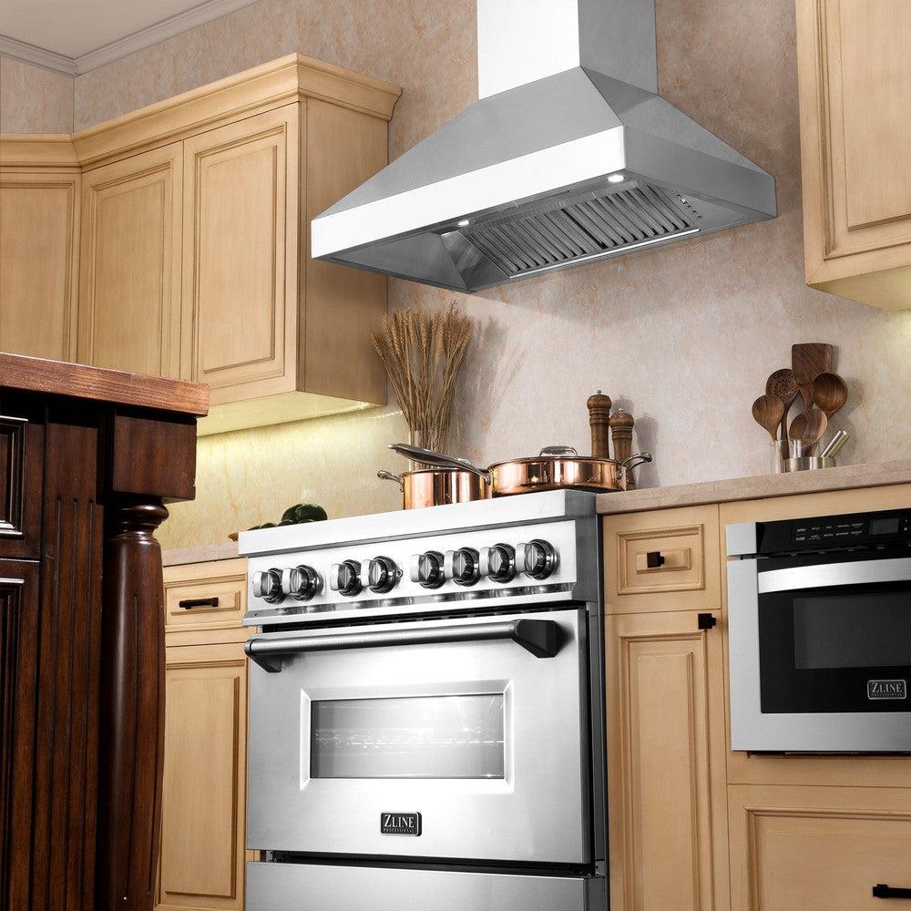 ZLINE 30" Professional Convertible Vent Wall Mount Range Hood in Stainless Steel