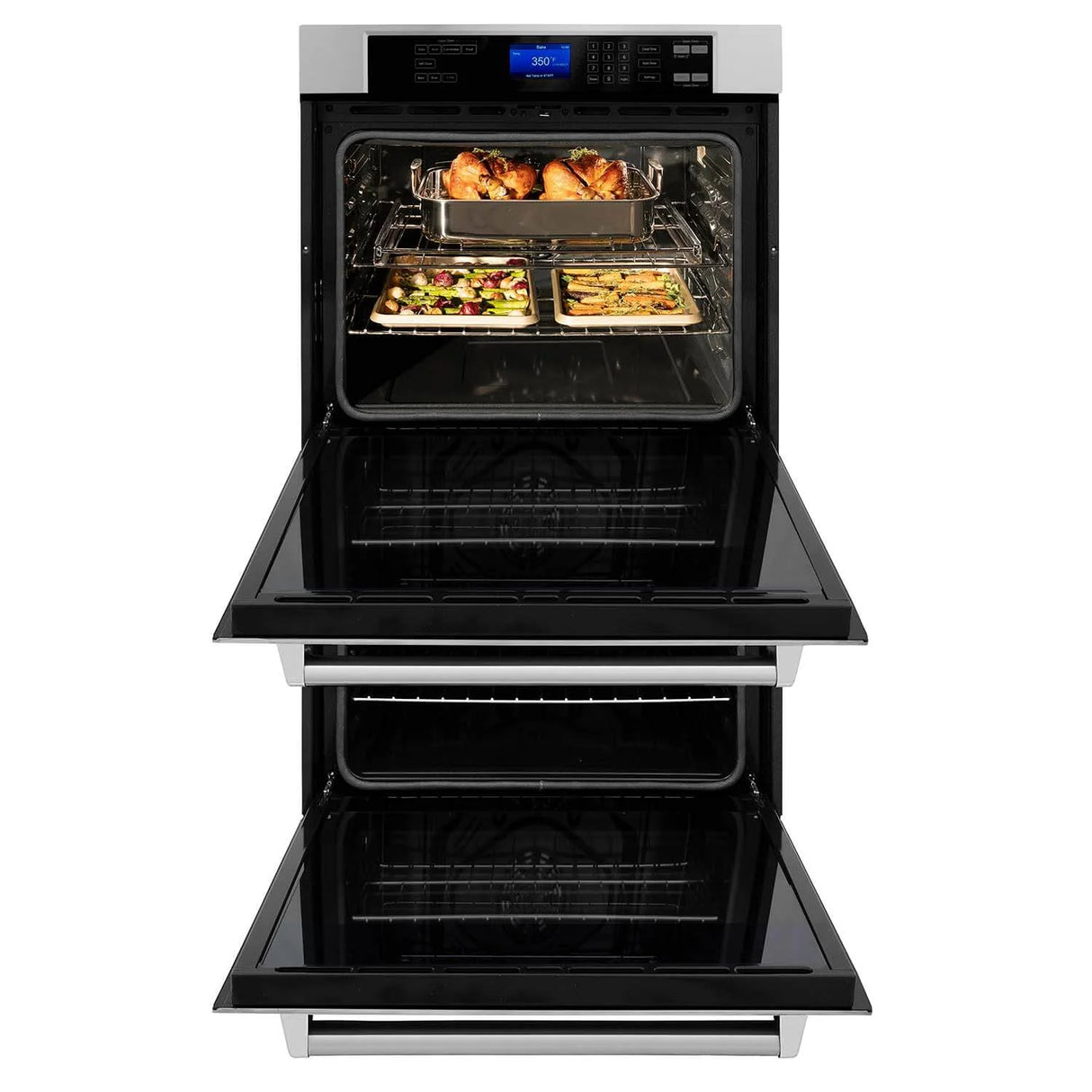 ZLINE 30" Professional Double Wall Oven with Self Clean and True Convection in Fingerprint Resistant Stainless Steel