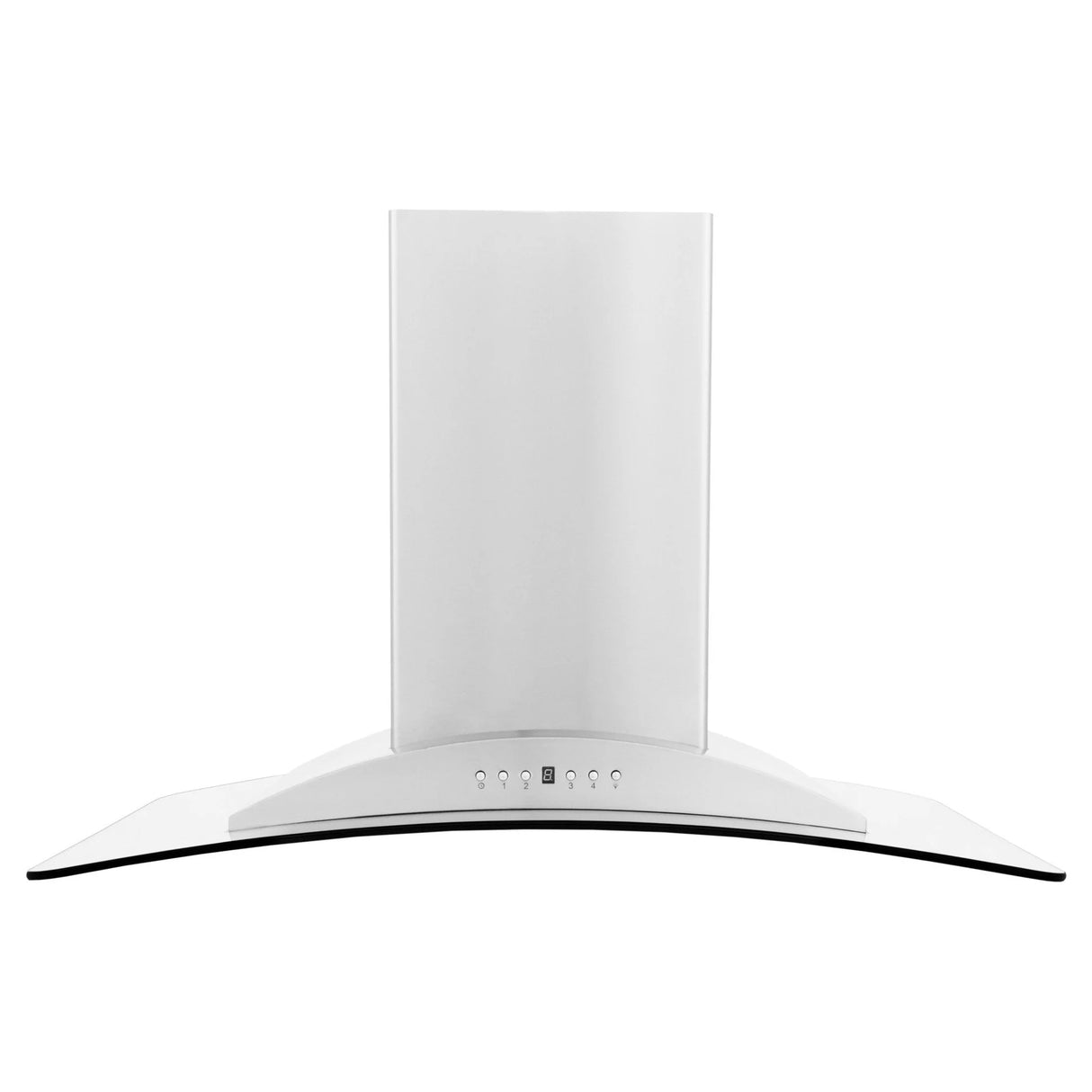 ZLINE 30" Convertible Vent Island Mount Range Hood in Stainless Steel & Glass