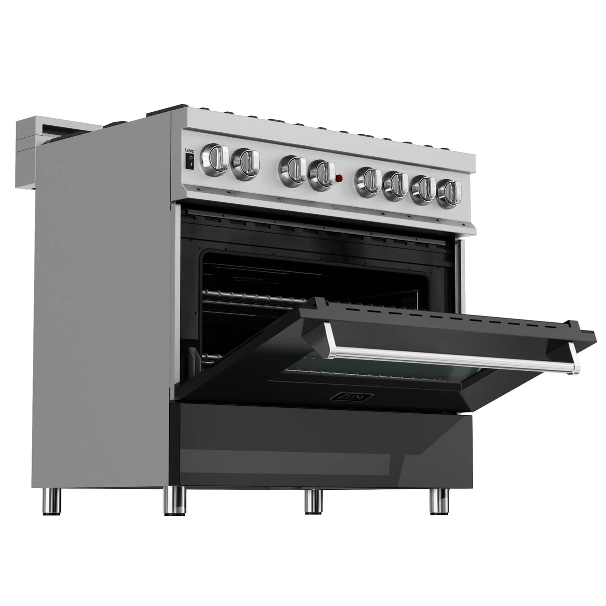 ZLINE 36" 4.6 cu. ft. Dual Fuel Range with Gas Stove and Electric Oven in DuraSnow Stainless Steel