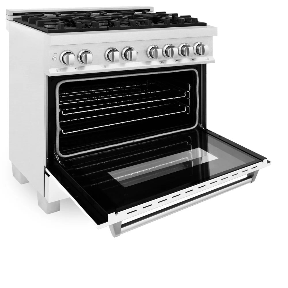 ZLINE 36" 4.6 cu. ft. Dual Fuel Range with Gas Stove and Electric Oven in DuraSnow Stainless Steel