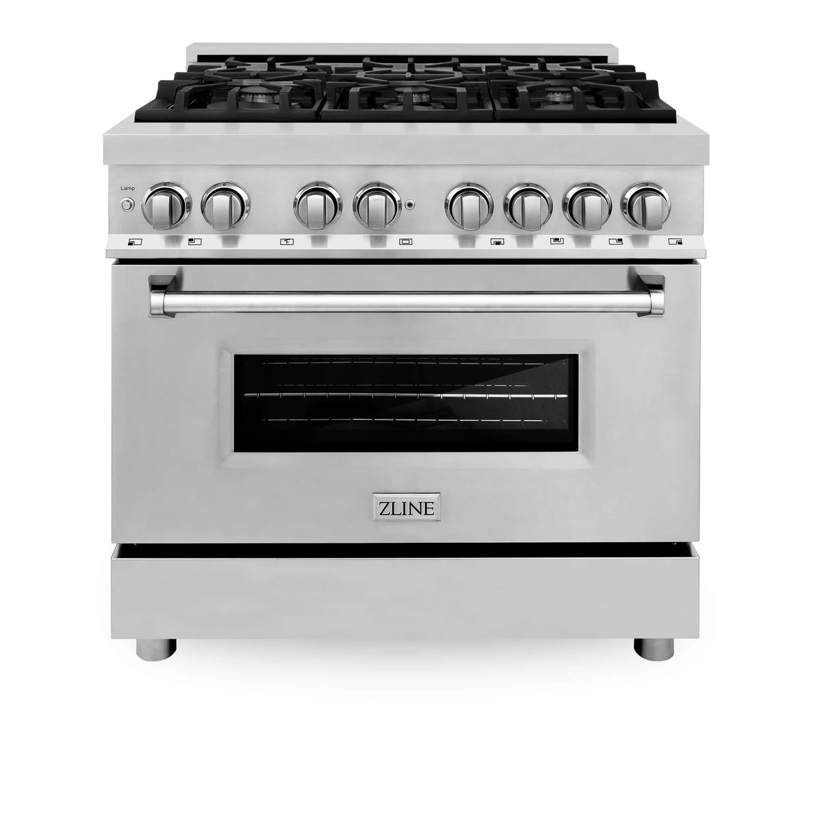 ZLINE 36" 4.6 cu. ft. Dual Fuel Range with Gas Stove and Electric Oven in Stainless Steel