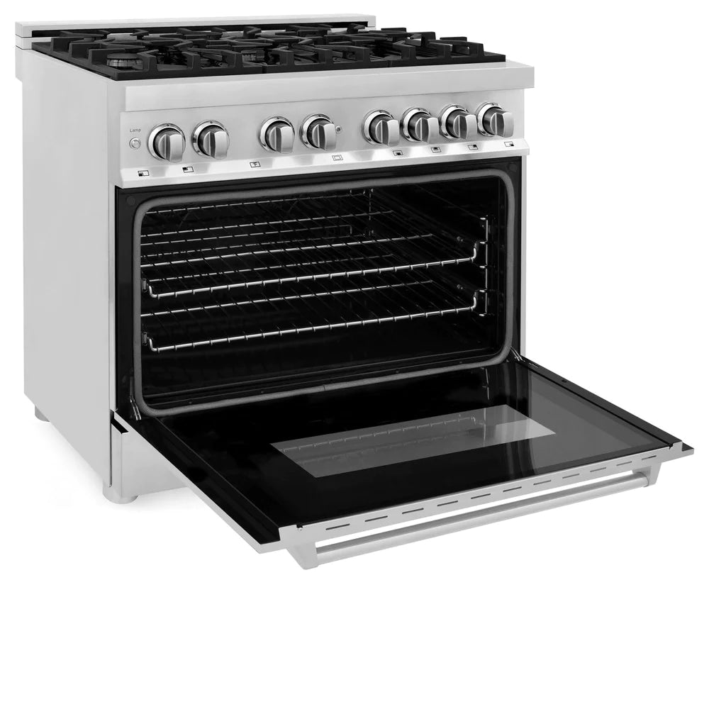 ZLINE 36" 4.6 cu. ft. Dual Fuel Range with Gas Stove and Electric Oven in Stainless Steel