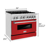 ZLINE 36" Dual Fuel Range with Gas Stove and Electric Oven (RA-RM-36)