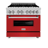 ZLINE 36" 4.6 cu. ft. Dual Fuel Range with Gas Stove and Electric Oven in Stainless Steel