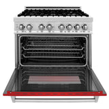 ZLINE 36" 4.6 cu. ft. Dual Fuel Range with Gas Stove and Electric Oven in Stainless Steel