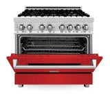 ZLINE 36" 4.6 cu. ft. Dual Fuel Range with Gas Stove and Electric Oven in Stainless Steel