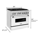 ZLINE 36" Dual Fuel Range in Stainless Steel (RA-WM-36)